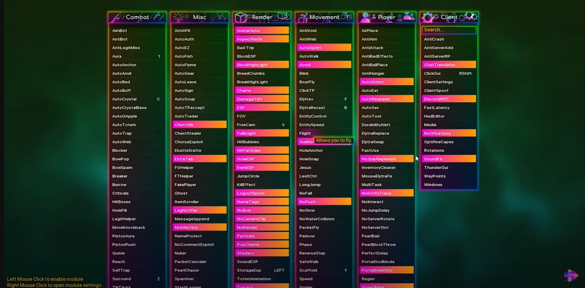 ThunderHack Recode preview